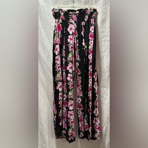 Hawaii Hangover Tropical Floral Split Leg Pants L/XL